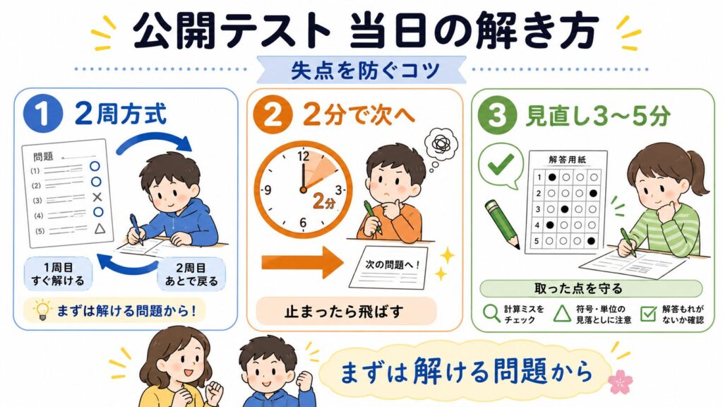 公開テストの当日の解き方｜解く順番と時間配分で失点を防ぐ