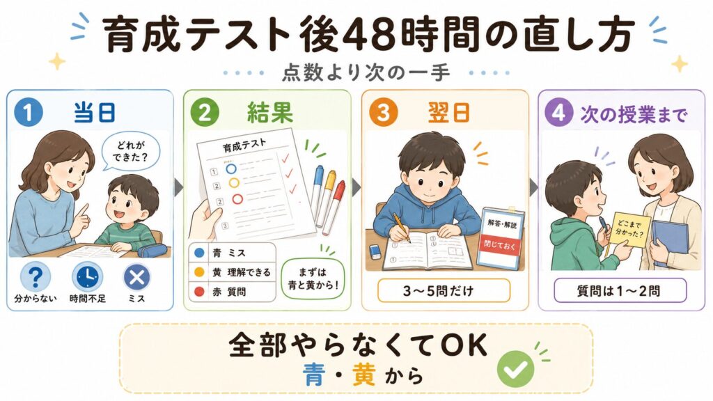 テスト後48時間でやること|育成テストの正しい直し方