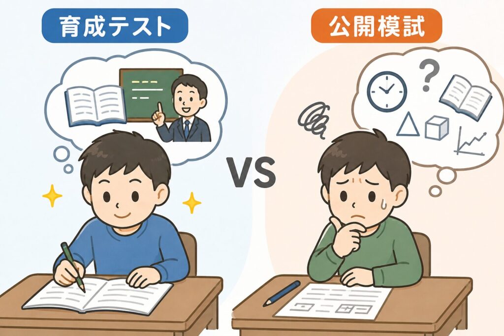 育成テストは取れるのに公開模試で点数が取れないのはなぜ?