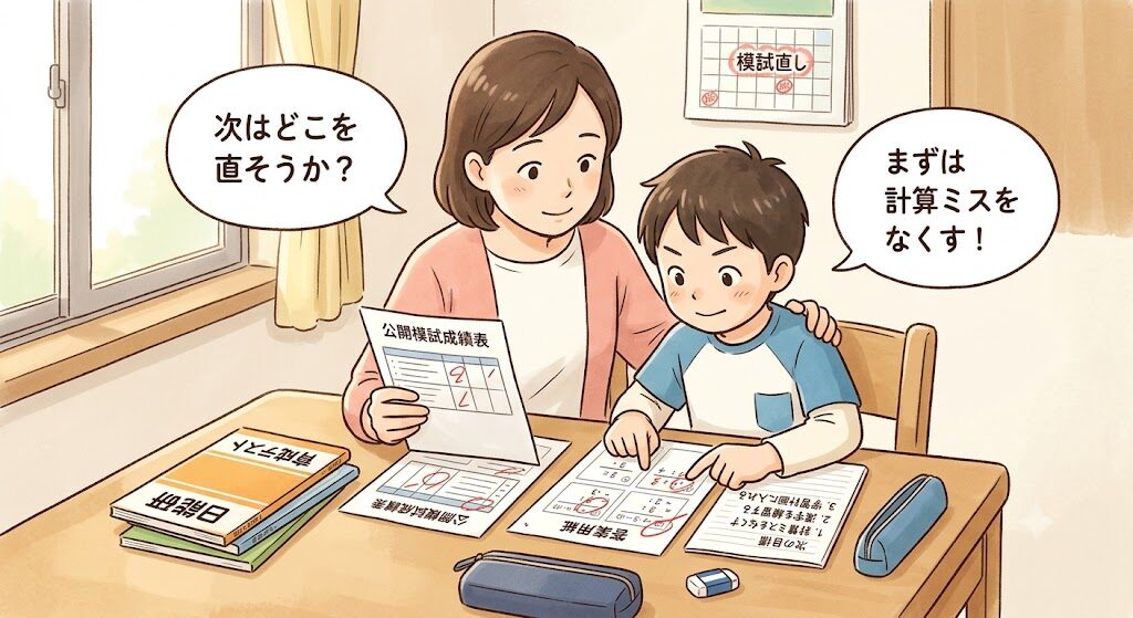 公開模試の点数が取れずクラス落ちが不安なときの考え方