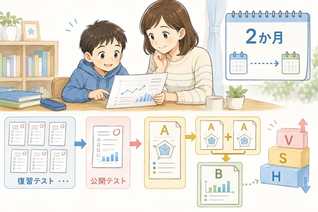 【結論】浜学園のクラス分け基準は2か月分の総合成績
