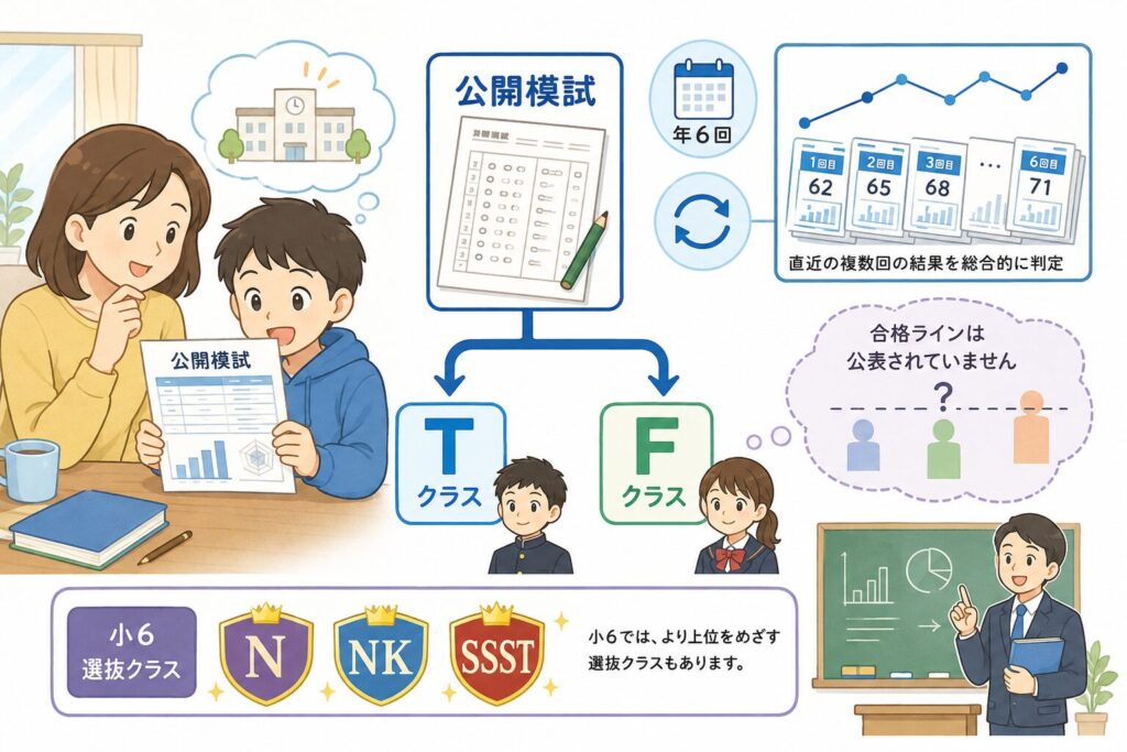 【結論】馬渕教室のクラス分けは公開模試の成績で決まる
