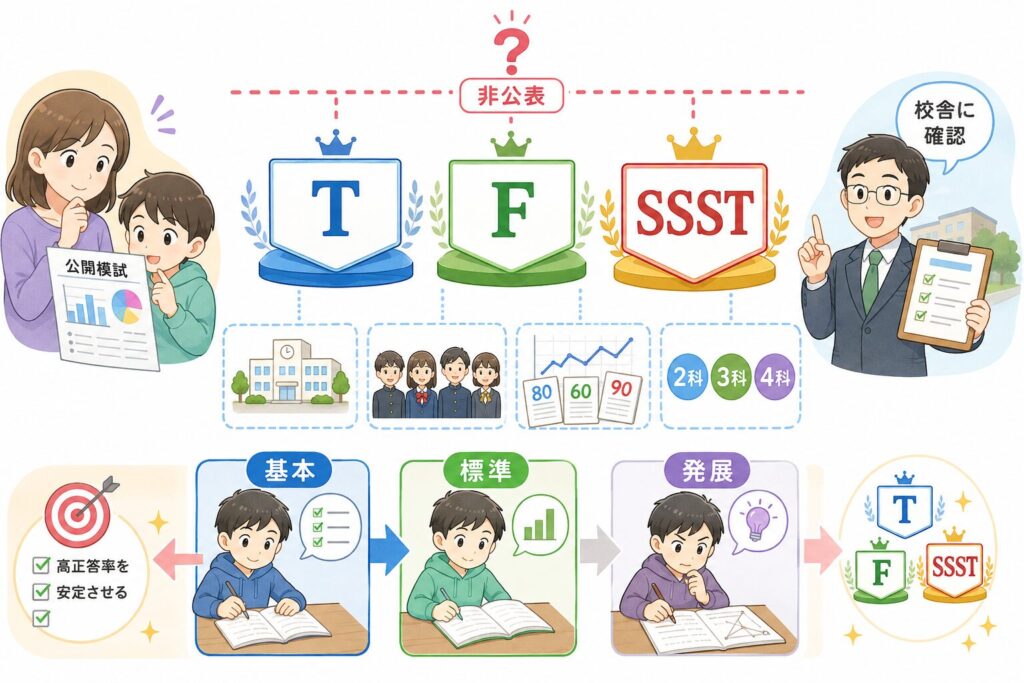 T・F・SSSTクラスの偏差値基準は公表されている?