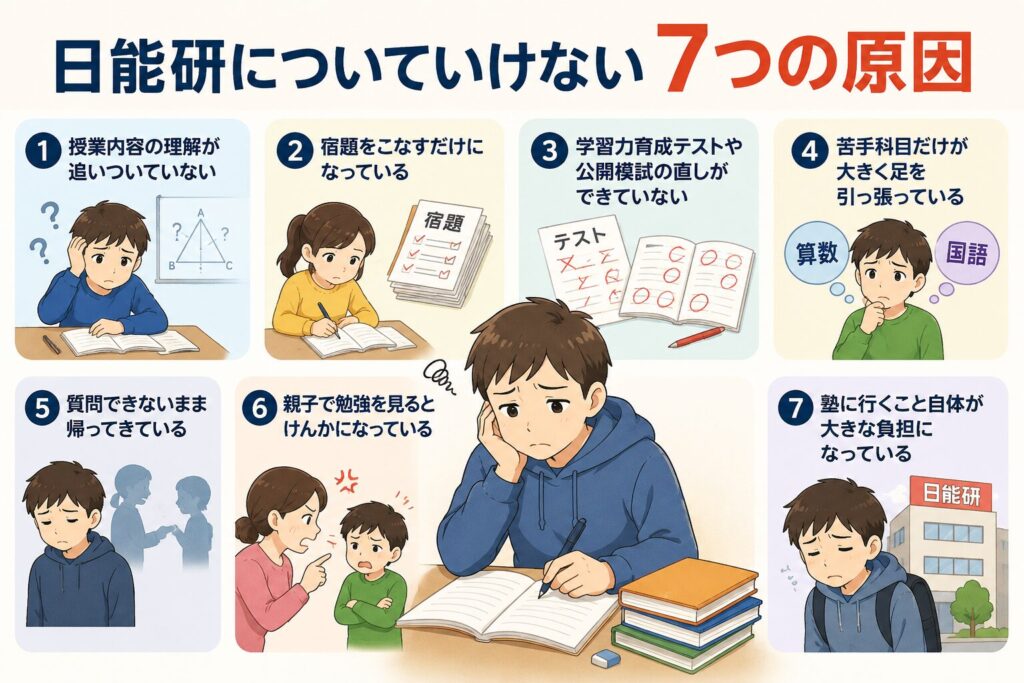 日能研についていけない7つの原因