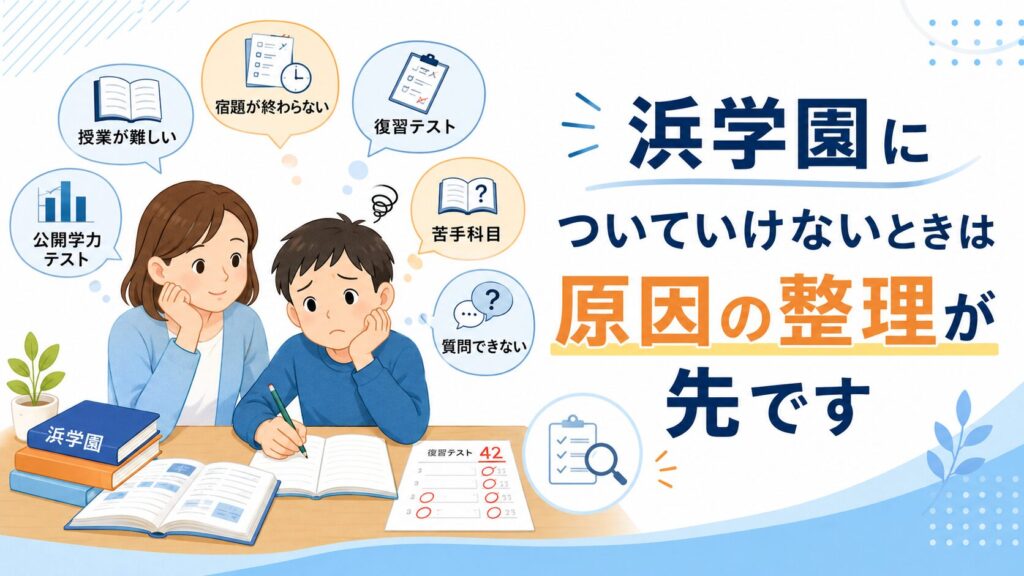 この記事の結論｜浜学園についていけないときは原因の整理が先です
