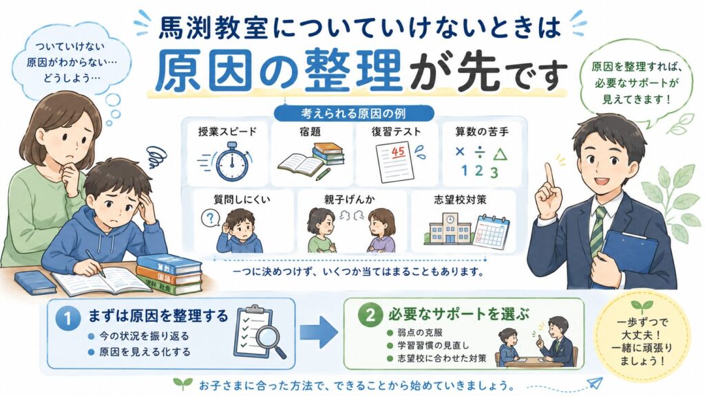 この記事の結論|馬渕教室についていけないときは、原因の整理が先です