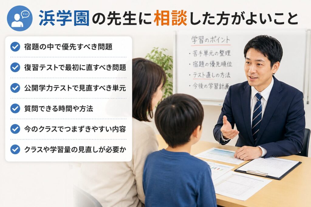 浜学園の先生に相談した方がよいこと