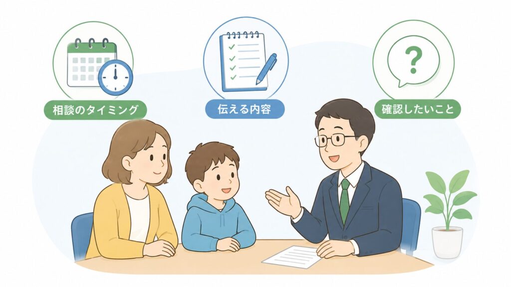 SAPIXの先生に相談すべきタイミングと伝える内容