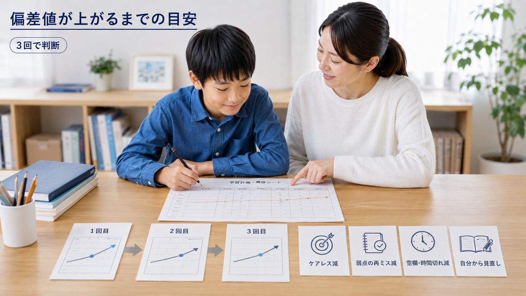 偏差値が上がるまでどれくらいかかる?判断の目安