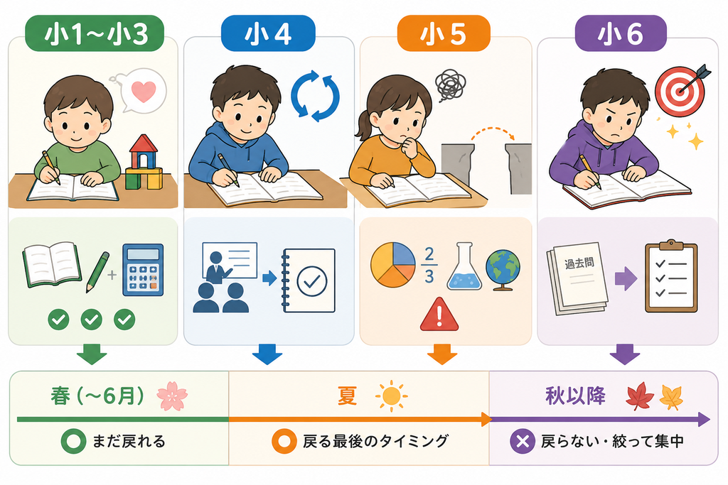 学年・時期別|判断の目安が変わります