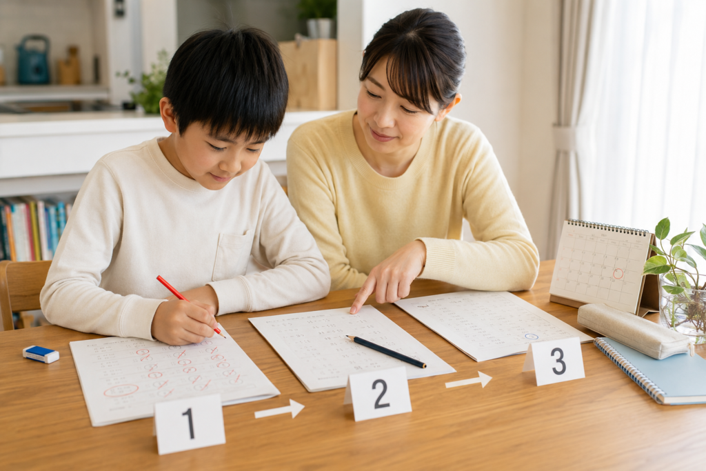 次の復習テストまでの進め方|3ステップを3回で回そう