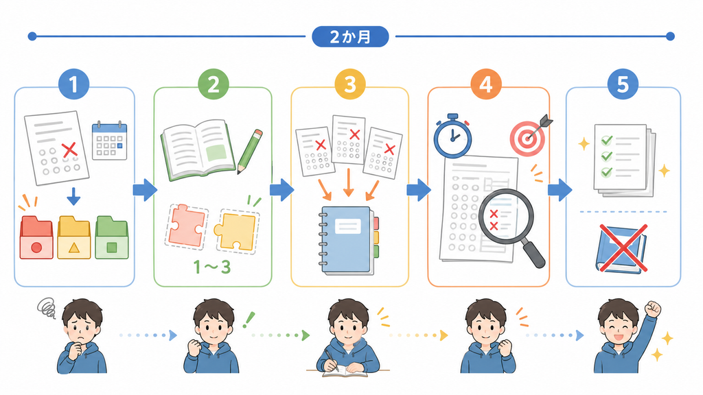 次回の公開模試までの2か月スケジュール