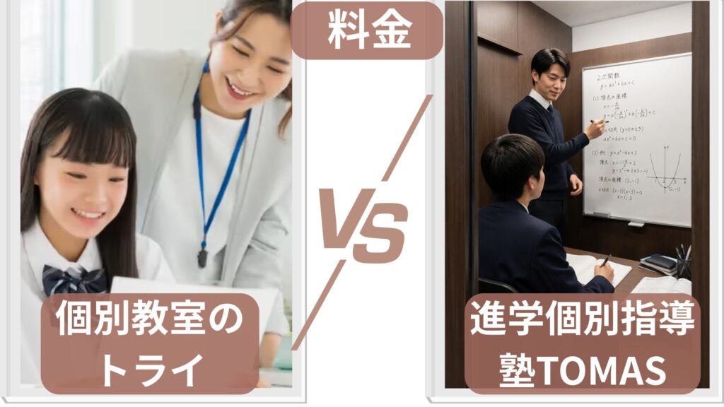 料金の違い｜どちらも安さより「個別対応の質」で選ぶ塾