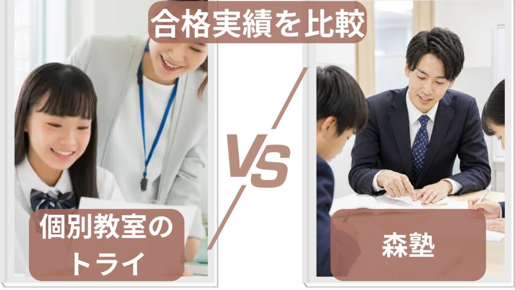 個別教室のトライと森塾の合格実績を比較
