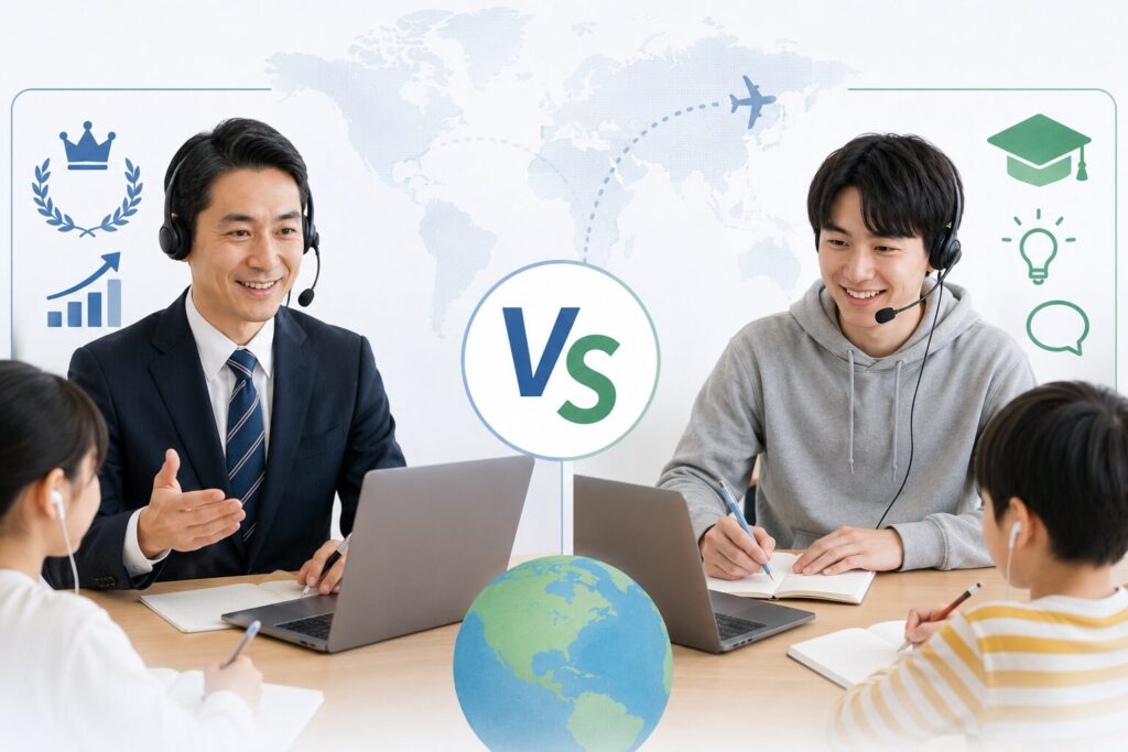【本音で比較】プロ教師 vs 難関大学の学生教師、帰国子女にはどちらがおすすめ?