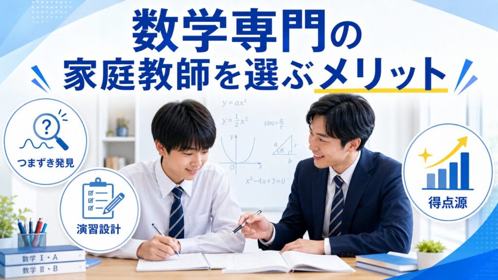 算数・数学専門の家庭教師を選ぶメリット