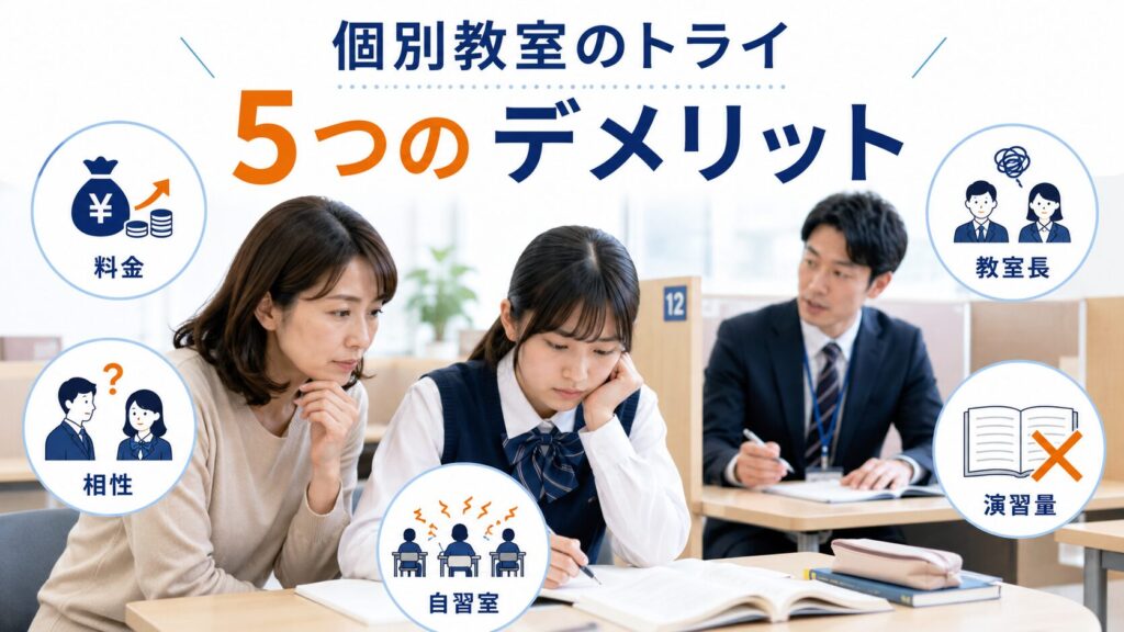 個別教室のトライにある5つのデメリット