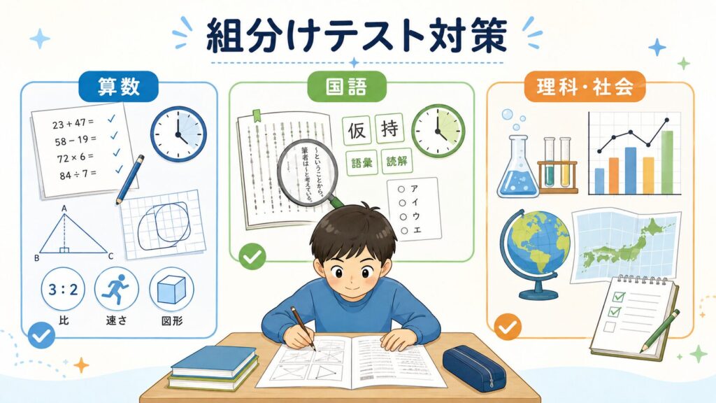 科目別|四谷大塚の組分けテスト対策