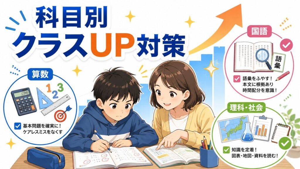 科目別|クラスを上げるための優先対策