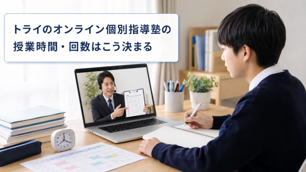 トライのオンライン個別指導塾の 授業時間・回数はこう決まる