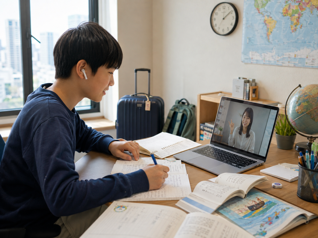 海外在住中の使い方|現地校と日本の勉強をどう両立するか