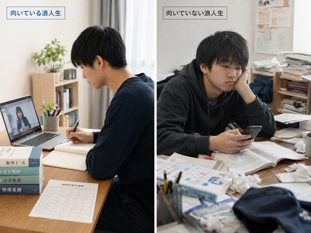 トライのオンライン個別指導塾が向いている浪人生・向いていない浪人生