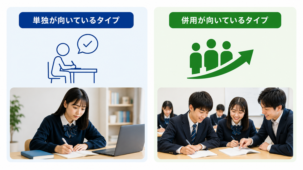 トライは単独で合格できるのか、塾と併用すべきか