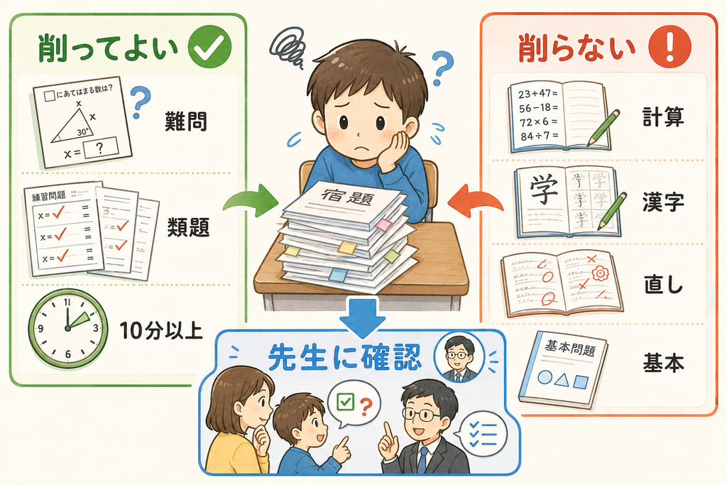 日能研の宿題は全部やらないとダメ?削ってよい課題の見分け方