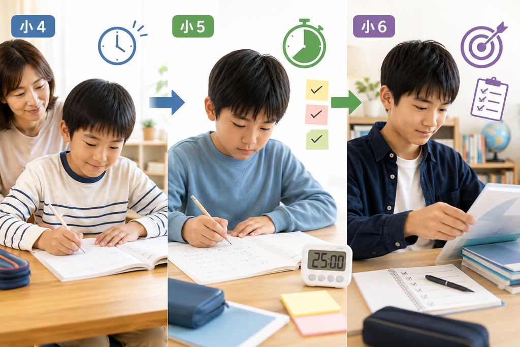 学年別｜馬渕教室の宿題が終わらないときの進め方