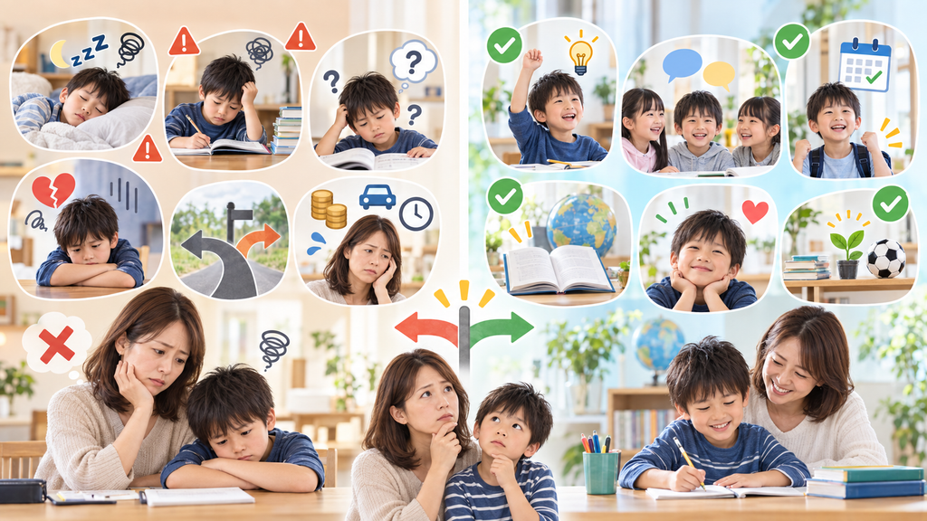 補習校をやめる・休むことを検討したいケースと、継続が合いやすいケース