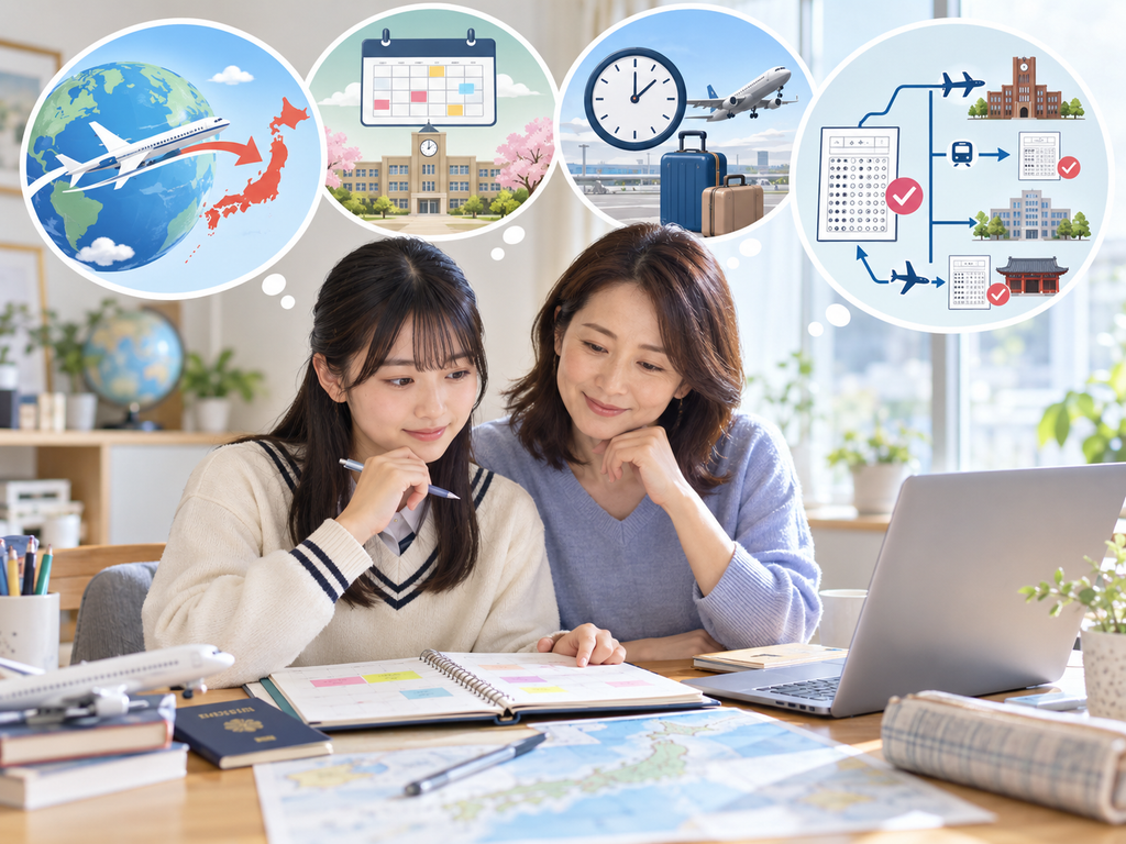 海外在住で共通テストを受けるなら、日本での受験日程も確認する