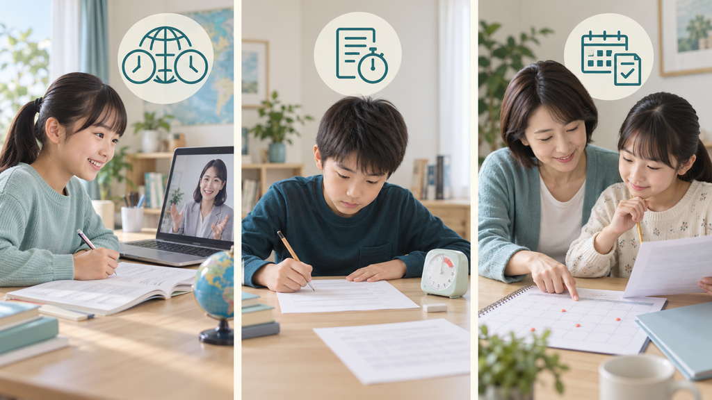 海外から中学受験を準備する注意点|時差・模試・英語資格