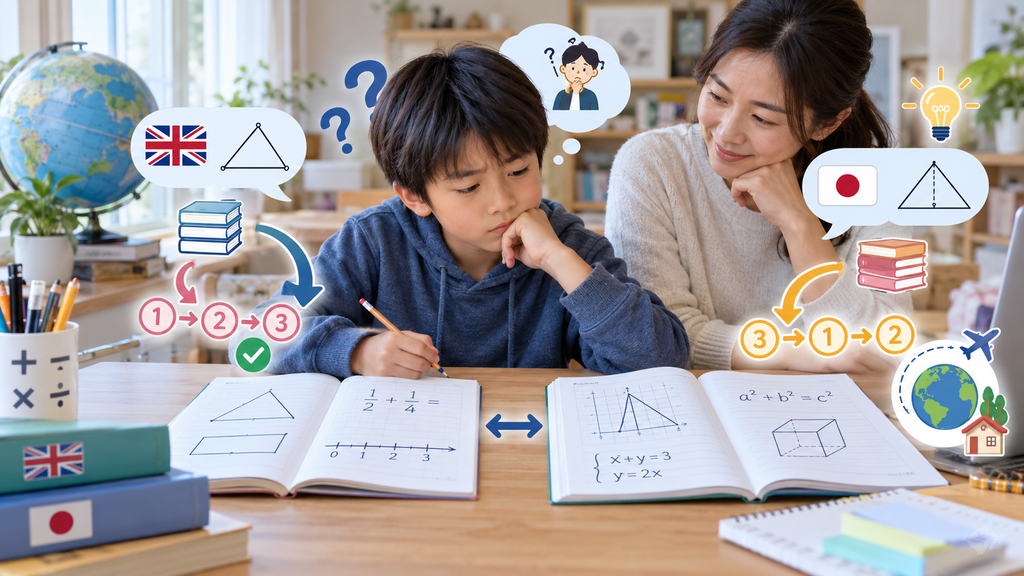海外在住で算数・数学につまずく理由|学ぶ順序や言葉が違うことがある