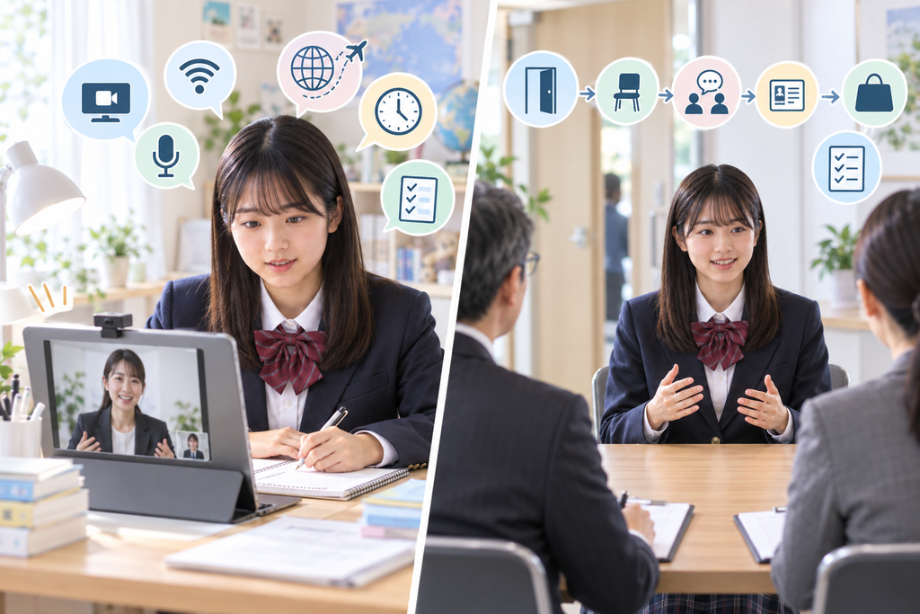 オンライン面接と対面面接|本番に合わせて確認すること