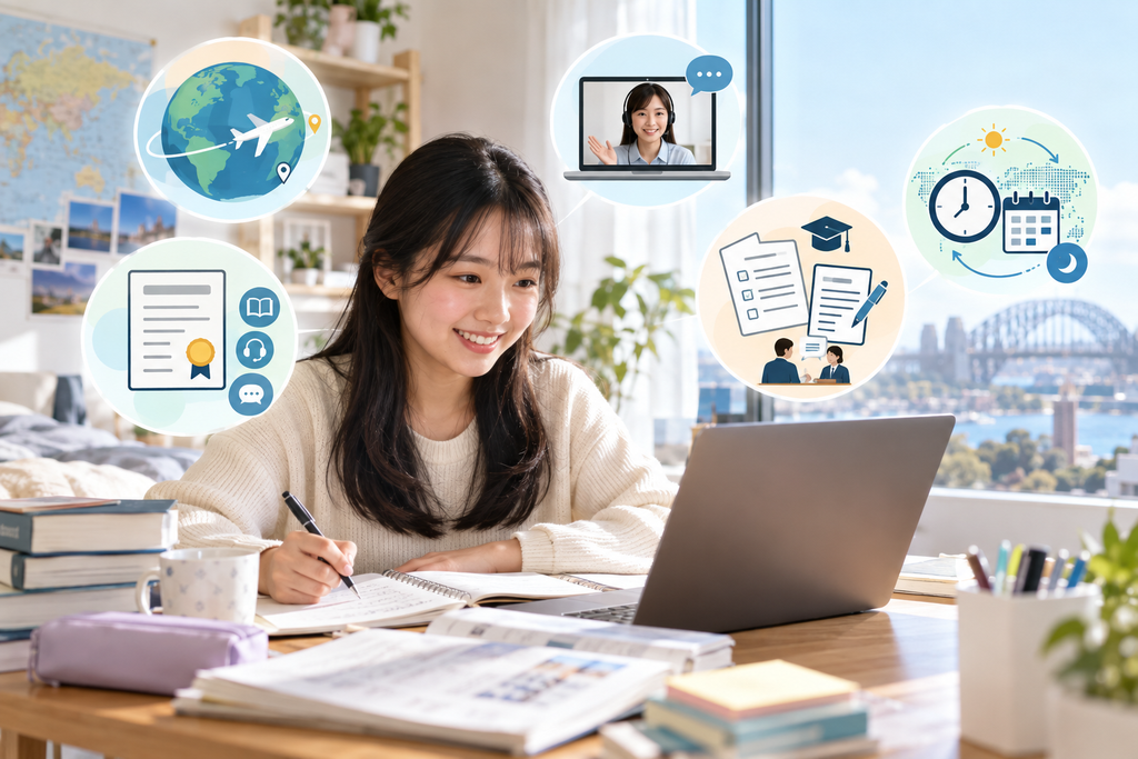 海外にいながら英語資格と入試対策を進める方法